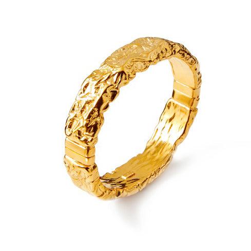 Giovanni Raspini bracciale Bangle Petra argento 925 finitura PVD oro giallo 11029 - Gioielleria Capodagli