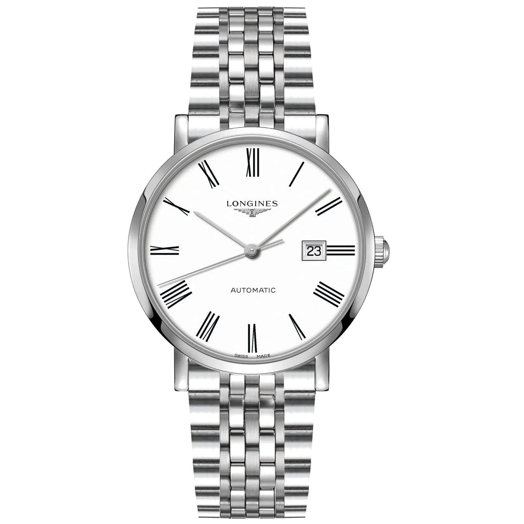 Longines orologio Elegant Collection 41mm bianco automatico acciaio L4.911.4.11.6 - Capodagli 1937