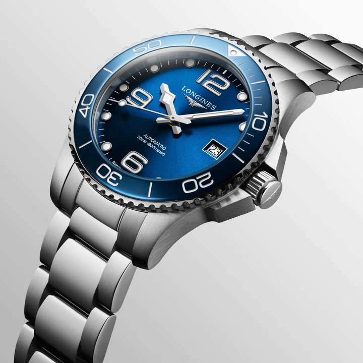 Longines orologio HydroConquest 39mm blu automatico acciaio L3.780.4.96.6 - Capodagli 1937