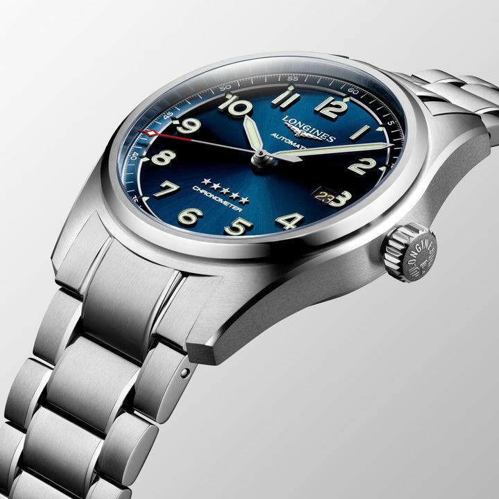 Longines orologio Spirit 42mm blu automatico acciaio L3.811.4.93.6 - Gioielleria Capodagli