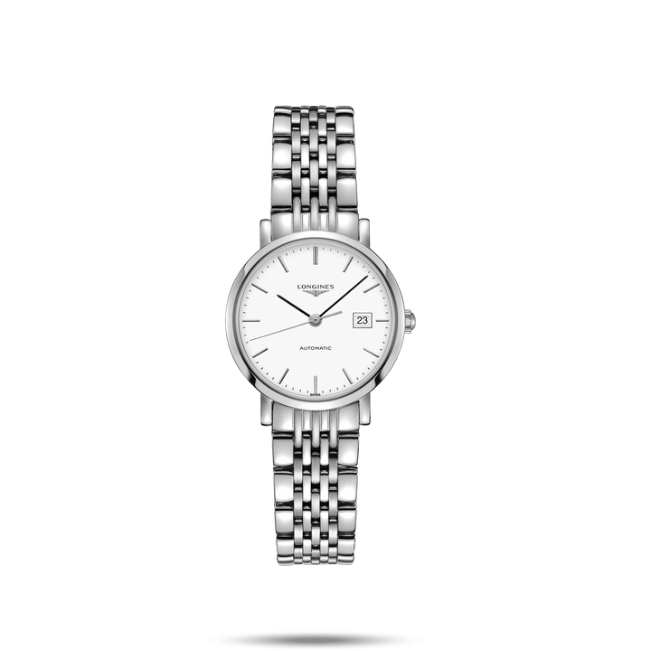 Longines orologio The Longines Elegant Collection 29mm bianco mat automatico acciaio L4.310.4.12.6 - Gioielleria Capodagli