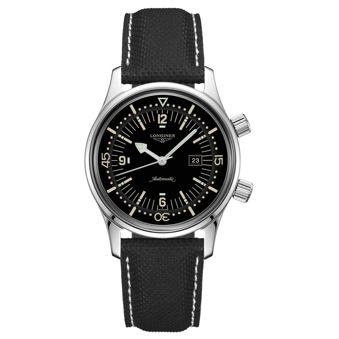 Longines orologio The Longines Legend Diver Watch 36mm nero automatico acciaio L3.374.4.50.0 - Capodagli 1937