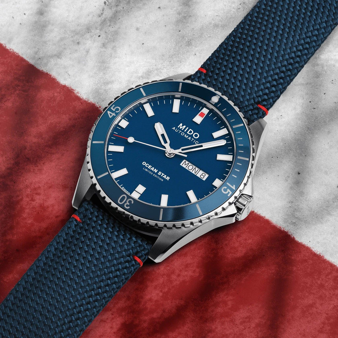 Mido orologio Ocean Star 20th anniversary inspired by architecture limited edition 1841 pezzi 42mm blu automatico acciaio M026.430.17.041.01 - Capodagli 1937