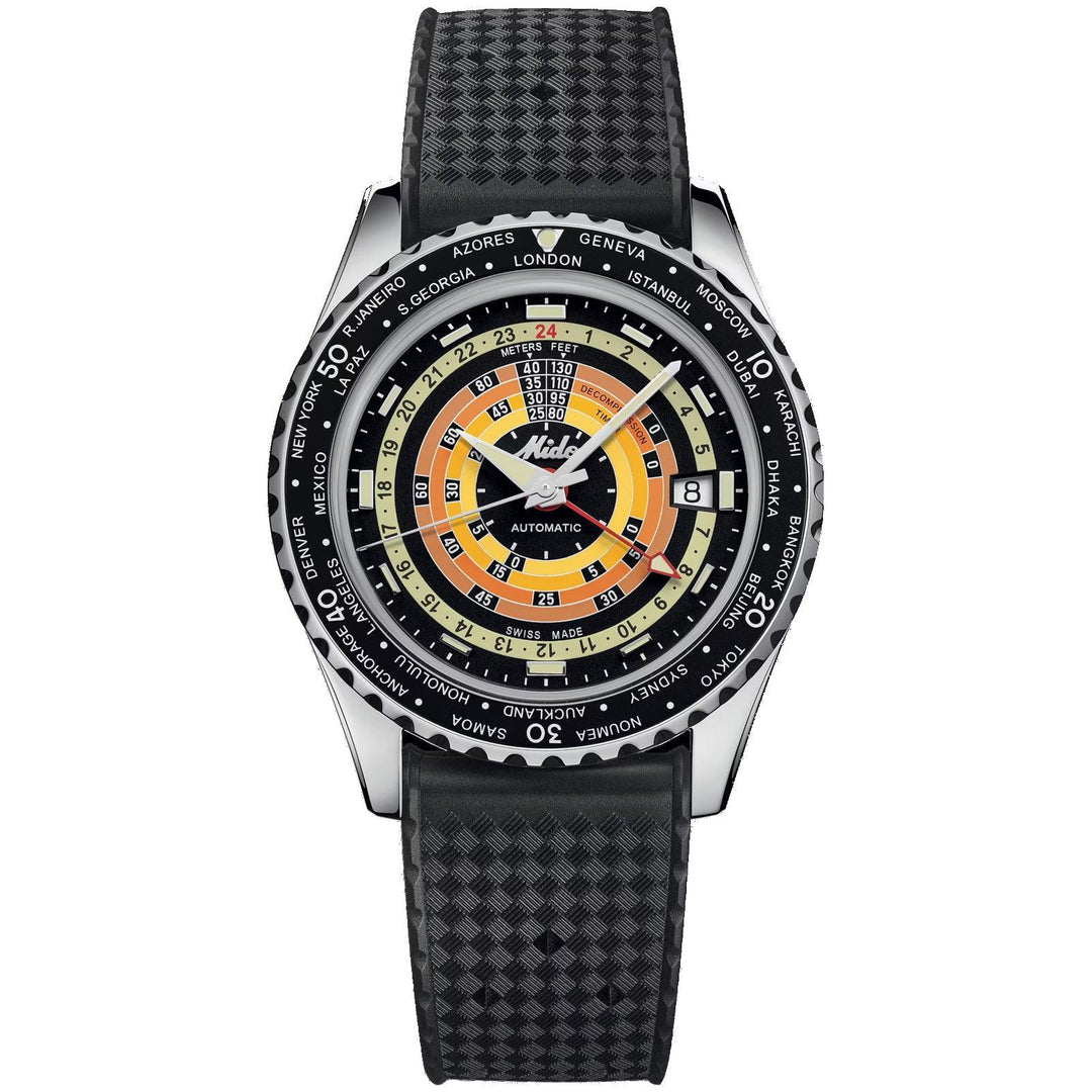 Mido orologio Ocean Star Decompression Worldtimer Special Edition 40mm nero automatico acciaio M026.829.17.051.00 - Capodagli 1937