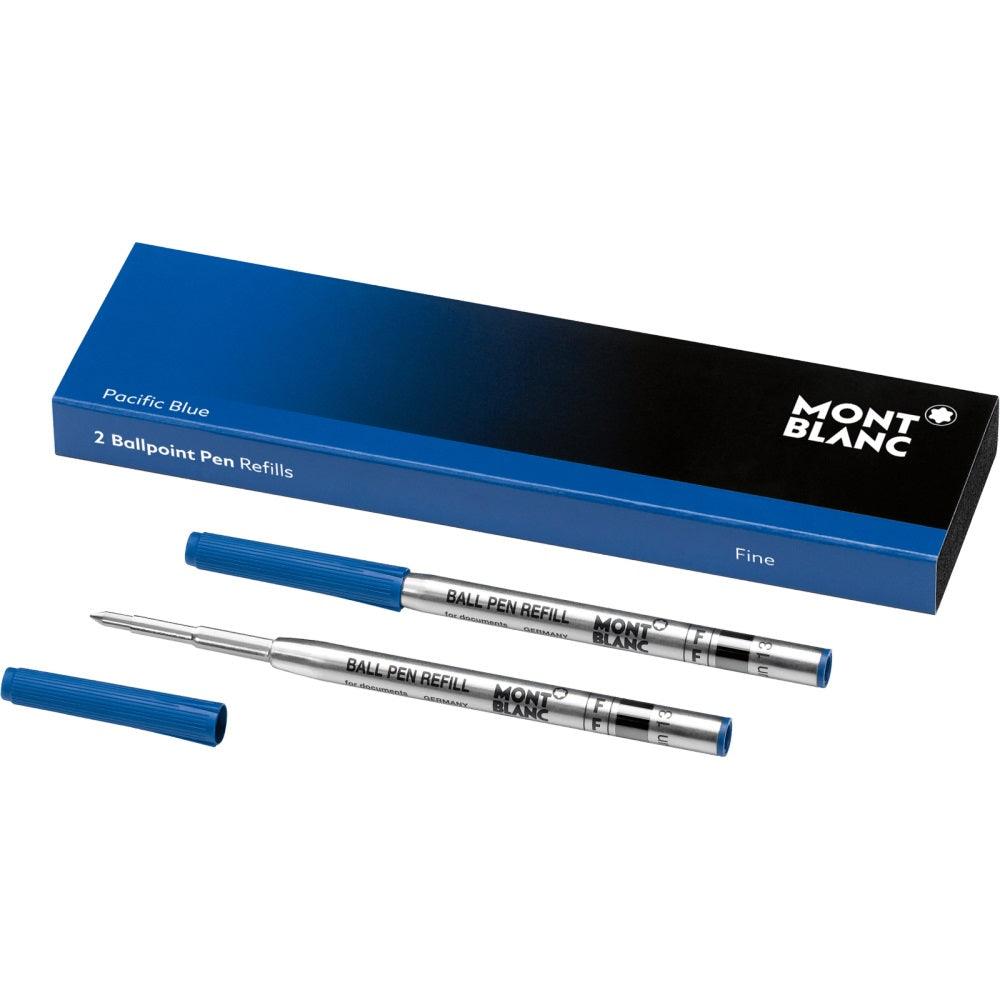 Montblanc 2 refill per penna a sfera punta F Pacific Blue blu 116212 - Capodagli 1937