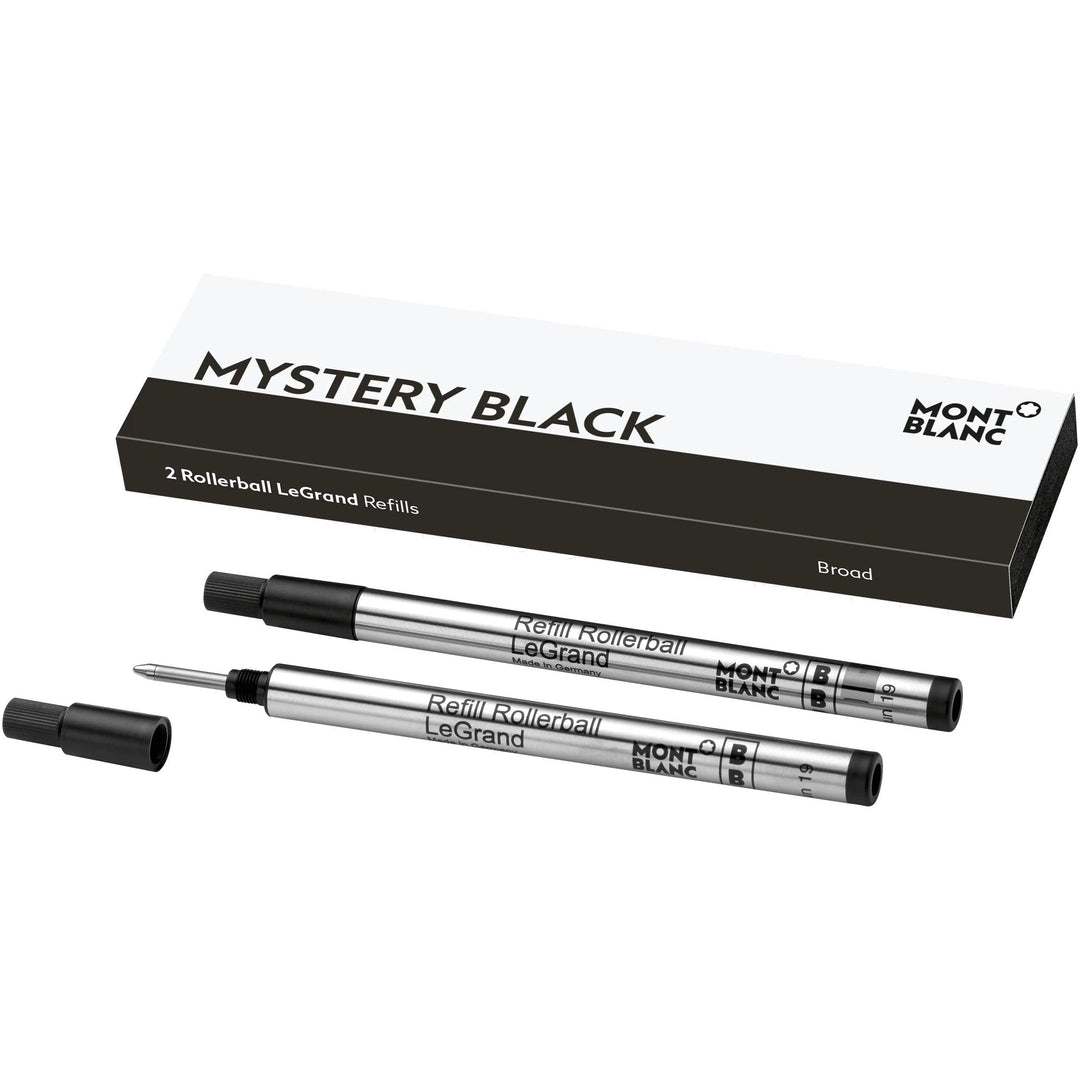 Montblanc 2 refill per roller LeGrand Broad Mystery Black nero 128226 - Capodagli 1937