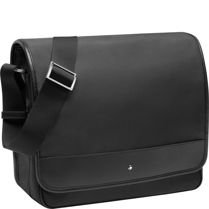 Montblanc messenger bag grande con patta Montblanc Sartorial Jet nero 116794 - Gioielleria Capodagli