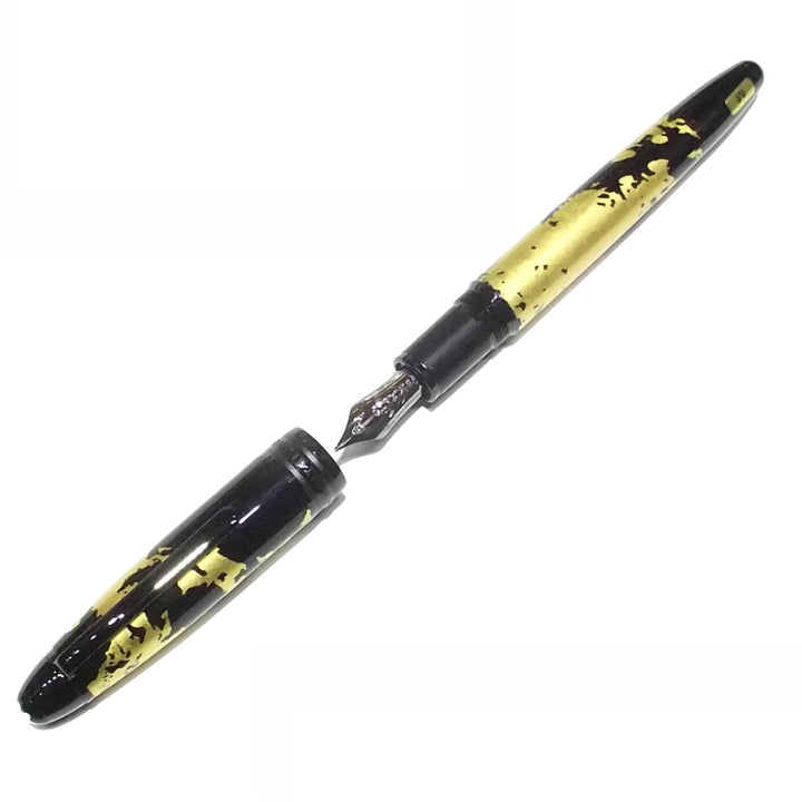 Montblanc stilografica Meisterstück Solitaire Calligraphy foglia d'oro punta M 119688 - Gioielleria Capodagli