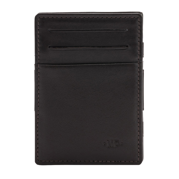 Nuvola Leather Magic Portfolio Man en cuir Magic Wallet Small avec 6 poches de cartes de crédit
