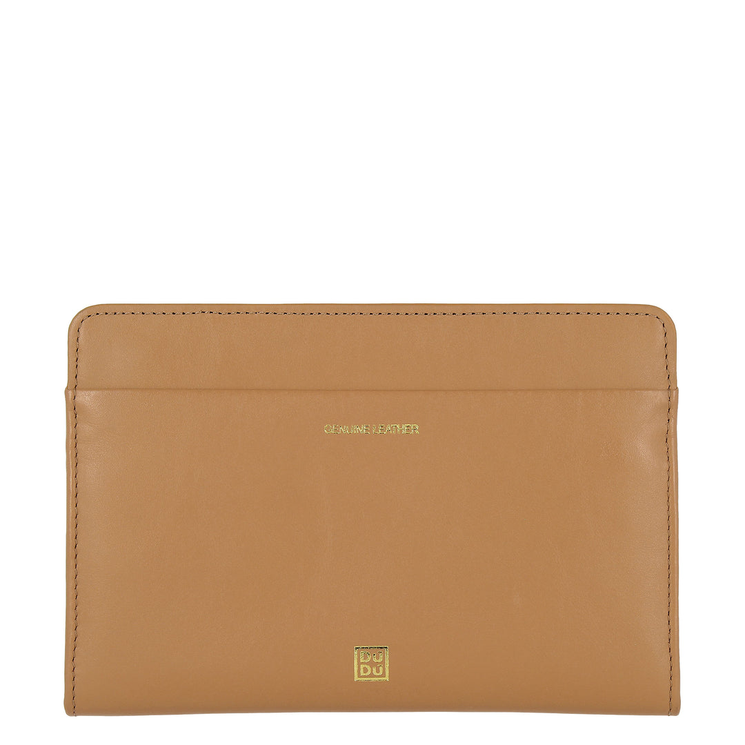 DuDu Frauen Brieftasche weiche Leder -Nappa -Kupplungsbeutel mit Doppelmagnet -Zip -Kreditkartenhalter