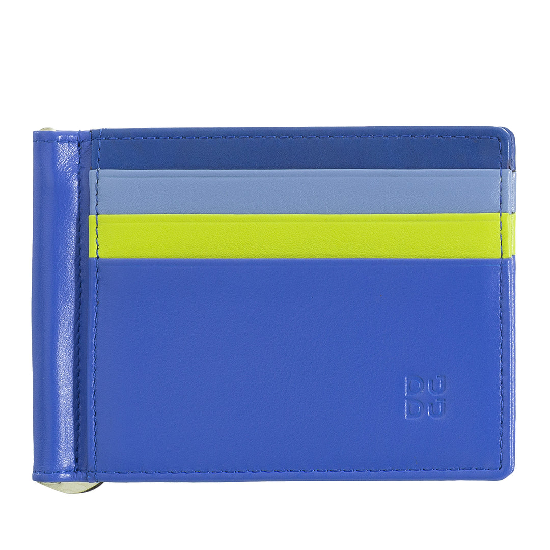 Dudu Men's Wallet avec vêtements en cuir en support de cuir Cartes de crédit Clip Clip mince Banks Tile Support