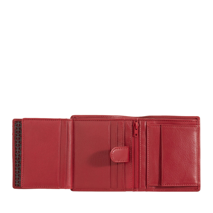 Nuvola Leather Petit Portefeuille pour Homme avec Porte-monnaie en cuir de format vertical avec fermeture à glissière intérieure