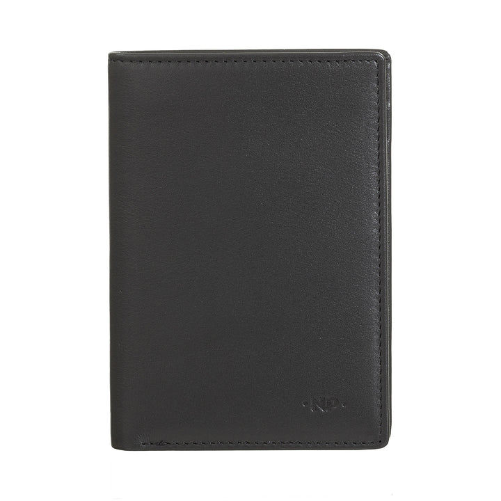 Nuvola Leather Wallet Men in thin leather slim vertical format cards