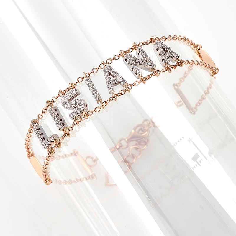 Sidalo bracciale Lisiana oro rosa e bianco 18kt diamanti SI 0001 BR - Capodagli 1937