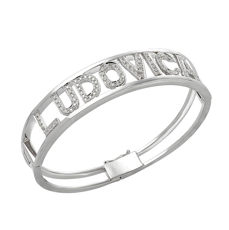 Sidalo bracciale rigido Ludovica oro bianco 18kt diamanti SI 0004 BR - Capodagli 1937