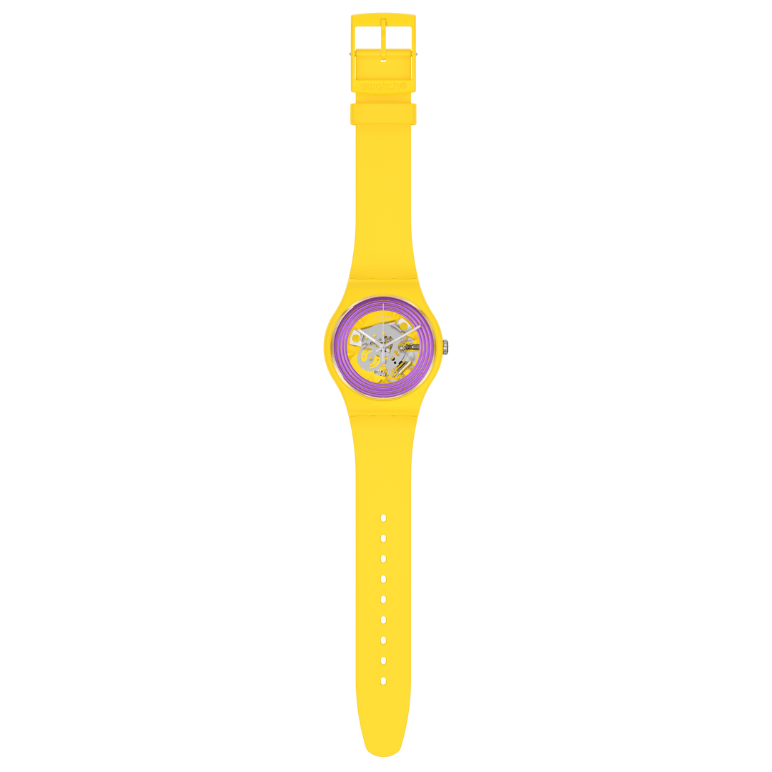 Swatch orologio PURPLE RINGS YELLOW Originals New Gent Biosourced 41mm SO29J100 - Capodagli 1937