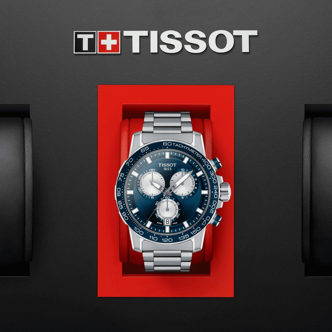 Tissot orologio Supersport Chrono 45,5mm blu quarzo acciaio T125.617.11.041.00 - Capodagli 1937