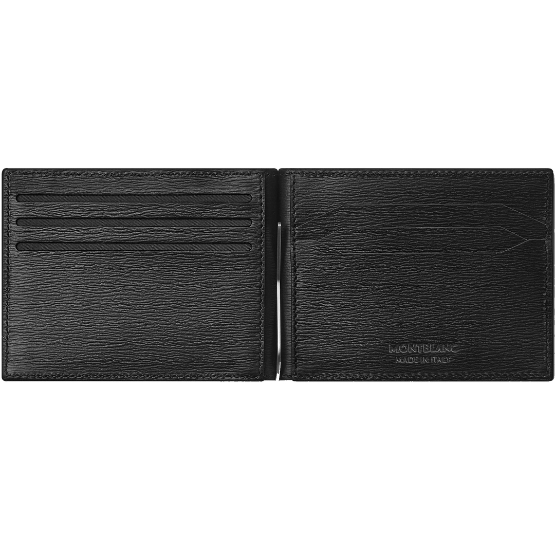 Montblanc portafoglio 6 scomparti Meisterstück 4810 nero con fermasoldi 129245