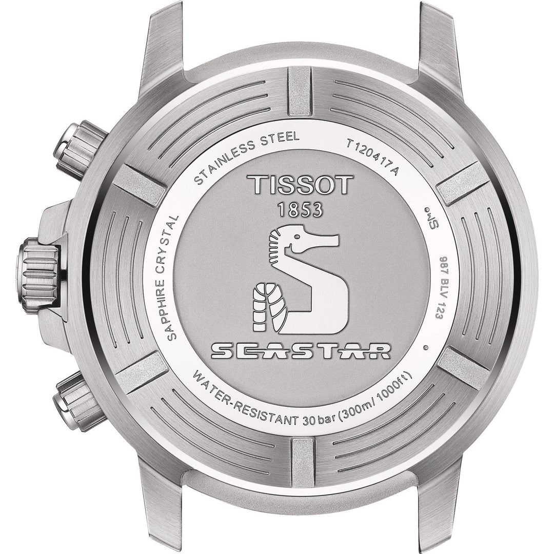 Tissot orologio Seastar 1000 Chronograph 45mm blu quarzo acciaio T120.417.11.041.01
