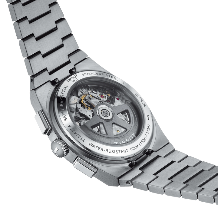 Tissot orologio Prx Automatic Chronograph 42mm bianco automatico acciaio T137.427.11.011.00