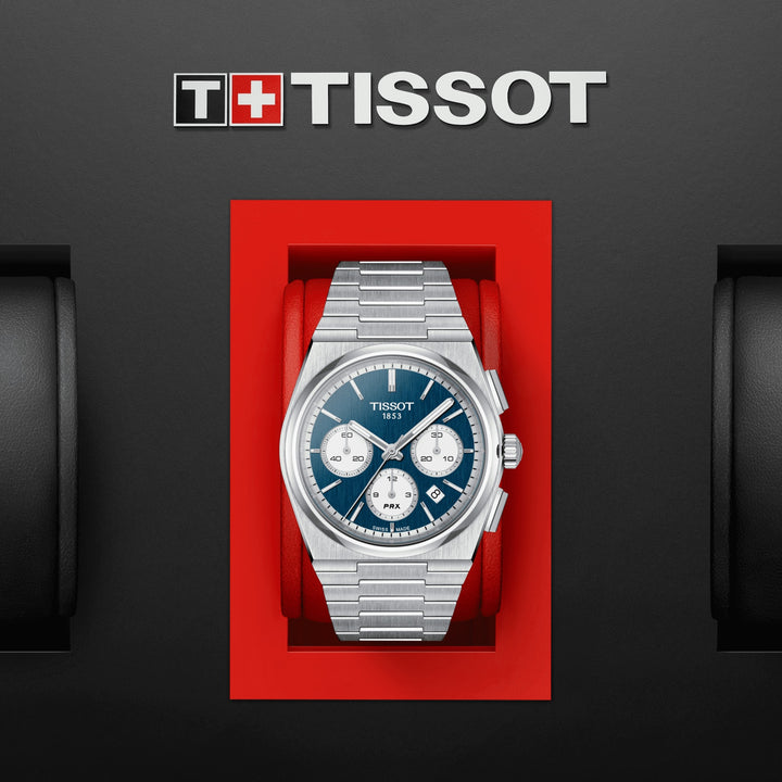 Tissot Clock PRX Automatisch Chronograph 42 mm Blau Automatisch Stahl T137.427.11.041.00