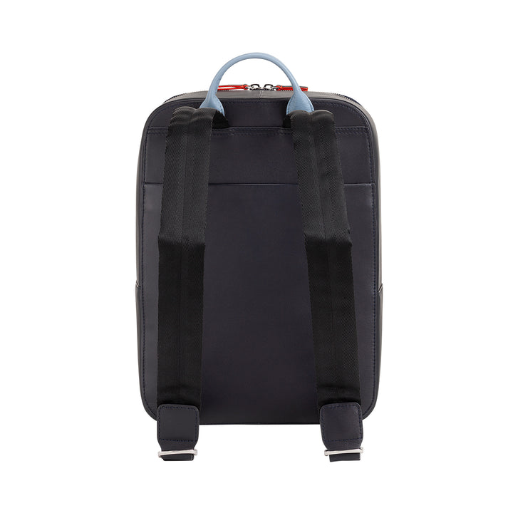 DuDu PC -Rucksack von bis zu 14 Zoll in echtem farbenfrohen eleganten Leder, tragbarem MacBook -Rucksack und iPad -Tablet mit Reißverschlusszeiger